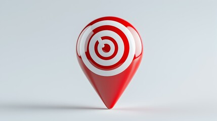 Poster - Clean Pinterest pin icon design featuring a vibrant red and white color scheme, ideal for digital platforms and creative projects.