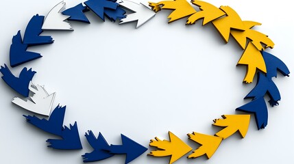 Poster - Dynamic Share Icon, A sleek design featuring multiple arrows radiating from a central point, symbolizing connectivity and sharing in digital communication.