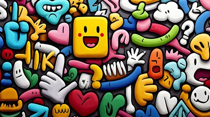 Poster - Innovative Sensory Feedback Collage, a vibrant blend of textures and colors illustrating advanced technology in user experience design.
