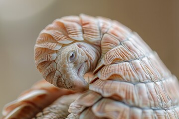 Close-up of a unique and intricate shell pattern, highlighting the natural beauty and complexity found in nature's designs.