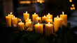 © Erika - un fondo de cirios o velas encendidas decorativas iluminando un espacio tranquilo relajado y romantico