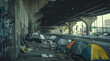 Homeless tents on the streets in downtown.