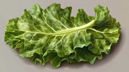 Wall Mural - Fresh Green Lettuce Leaf