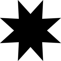 Star vector icon in black