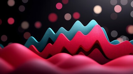 Poster - Comprehensive 3D graph depicting the latest financial market trends investment data and currency exchange analytics for successful business strategy and decision making