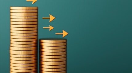 Poster - Comprehensive 3D Financial Analysis Featuring Currency Exchange Diagrams and Gold Strategy Arrows to Showcase Business Growth Investment Opportunities and Economic Planning