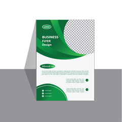 Wall Mural - green and stylish business flyer design