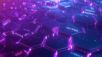 Poster - A beauty futuristic abstract background in a high-tech style. Shining lines and patterns resembling neural networks, connections, and digital circuits.