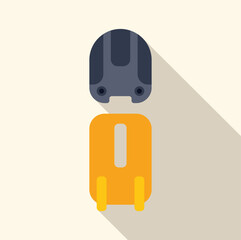 Poster - minimalist vector illustration of a fast train in motion, viewed from above, representing modern tra