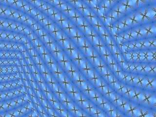 Poster - Blooming twigs of Basket willow, Salix viminalis and blue sky - abstract plant background, graphics with space and infinity effect. Topics: nature, vegetation, wallpaper, spring, season, abstraction