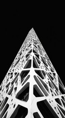 Poster - A tall building with a pointed top and a lot of windows