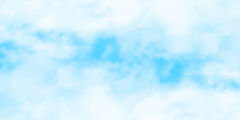 Wall Mural - Gradient light white sky background with fluffy clouds .Nature landscape in environment day horizon skyline view .cloudy in sunshine calm bright winter air background. 