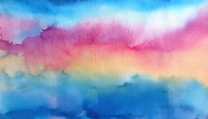 Wall Mural - A vibrant watercolor abstract background blending blue, pink, and purple hues.