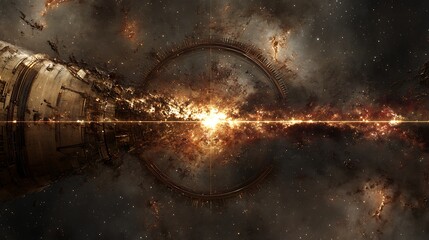 Wall Mural - celestial map illustration with cosmic elements