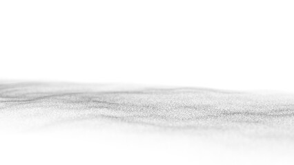 Poster - Digital dynamic wave of particles and lines. Abstract white futuristic background. Big data visualization. 3D rendering.