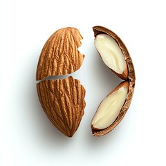 Almond, white isolate background