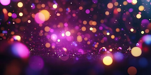 Multicolored bokeh lights creating a dreamy abstract background, perfect for festive Christmas designs