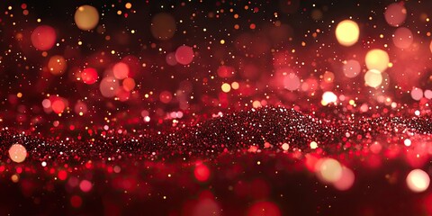 Defocused red abstract background with a bokeh effect, perfect for festive holiday designs