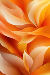 Poster - Swirling orange and cream abstract design creating a warm and inviting atmosphere