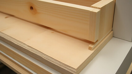 Poster - Wood panel construction provides a sturdy frame for various applications including furniture making and interior design projects temporarily.