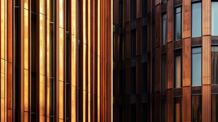 Poster - The building has a lot of windows and a lot of wood
