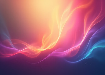 Poster - Vibrant colors dance in swirling light patterns across a subtle abstract background.