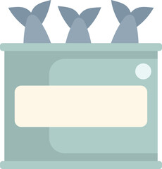 Poster - this vector illustration shows a tin can containing fish, ideal for topics such as food conservation