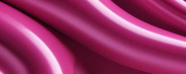 Canvas Print - Abstract Pink Curves