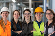 © CozyDigital - Women employees of production in one photo. Photo consists of several parts
