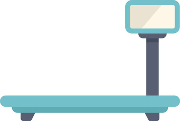 Poster - digital platform scale showing empty reading displaying weight measuring device