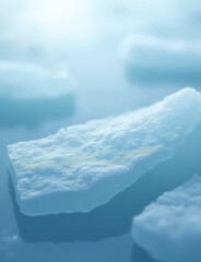 Poster - Smooth ice creates a calming background visual effect in nature photography and films always.