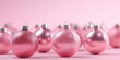 © 2rogan - Charming pink Christmas ornaments elegantly arranged for festive decor