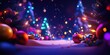 © The 2R Artificiality - Festive Christmas background featuring vibrant flares and traditional ornaments, perfect for holiday greetings or seasonal promotions