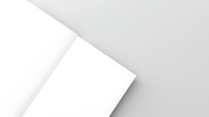 Aufkleber - Minimal geometric shape overlaps white and grey on a clean, elegant abstract design.