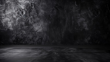 Poster - Black wall or blank interior texture and studio room for background.