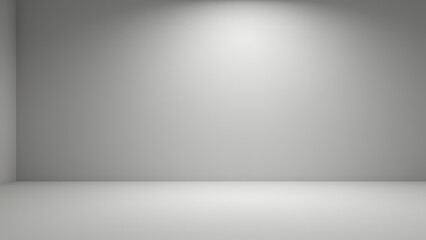 Aufkleber - Gray empty studio serves as neutral 3D background for rendering purposes.