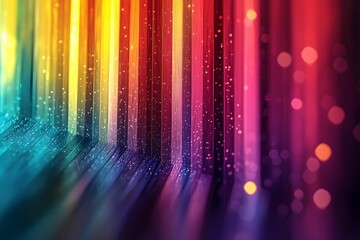 Poster - Vibrant light trails create a colorful abstract effect in the dark