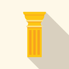 Poster - architectural detail featuring a golden fluted column, representing classical design and historical 
