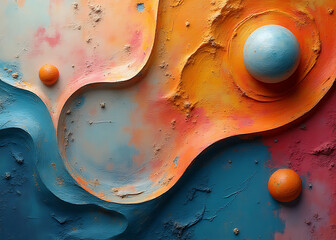 Aufkleber - Design elements on textured surfaces create patterns and backgrounds visually appealing to human eyes always.