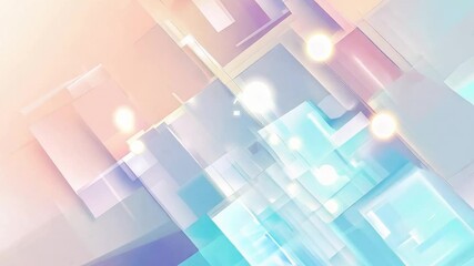 Poster - Abstract interplay of light and color reflecting modern design elements in a soft pastel palette
