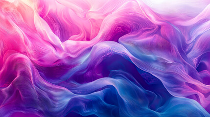 Fototapete - The colorful waves of fabric-like textures blend seamlessly together, evoking a sense of calm and creativity
