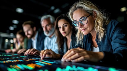 Poster - Business team in a video conference, collaborating remotely and discussing strategies, representing the modern dynamic of virtual teamwork