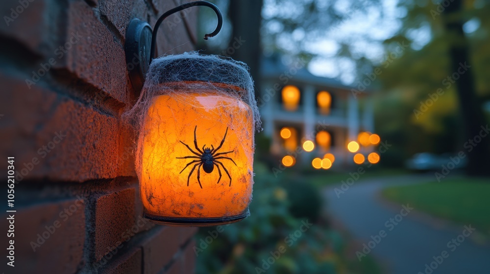 Cobwebs Spiders And Candles Decorating A Haunted House Traditional