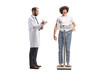 © Ljupco Smokovski - Doctor and a young man on a weight scale