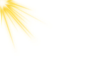 Wall Mural - sunlight effect. special flash light and glowing beam overlay. bright sun or spotlight rays, isolate