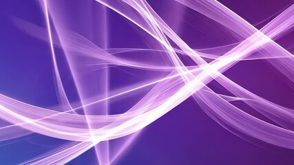 Poster - Abstract animation of white energy flowing on a purple background. Perfect for projects related to technology, science, and the future