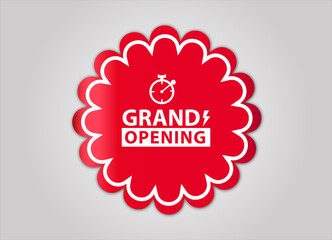 red flat sale banner for grand opening banner and poster