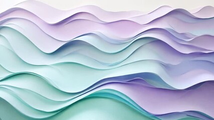 Poster - Gentle waves of pastel colors create a calming abstract pattern inspired by nature's movements