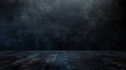 Poster - Empty studio room. Dark background. Abstract dark empty studio room texture. Product showcase spotlight background