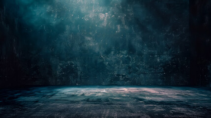 Poster - Empty studio room. Dark background. Abstract dark empty studio room texture. Product showcase spotlight background